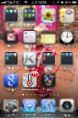 可以在iphone的桌面上直接顯示即時溫度